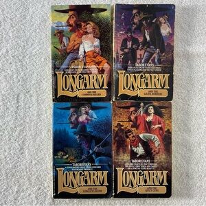 Vintage Longarm Action Western Romance Novel x4